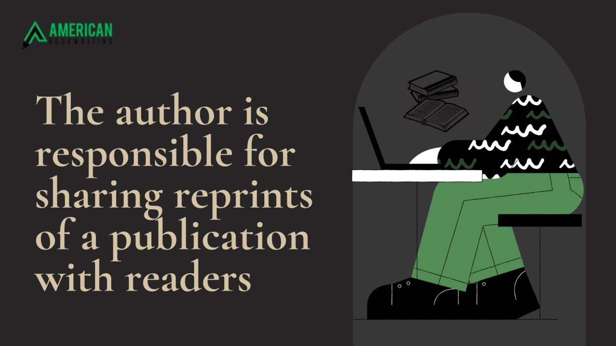 Which author is normally responsible for sharing reprints of a publication